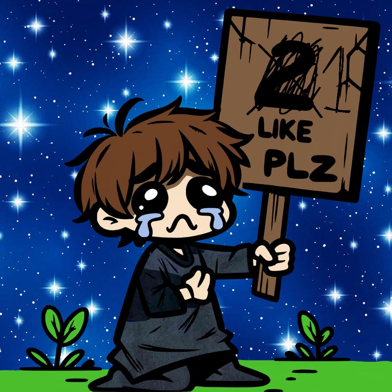 small poor toddler crying with sign that says 2 like plz