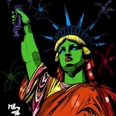 realistic statue of liberty