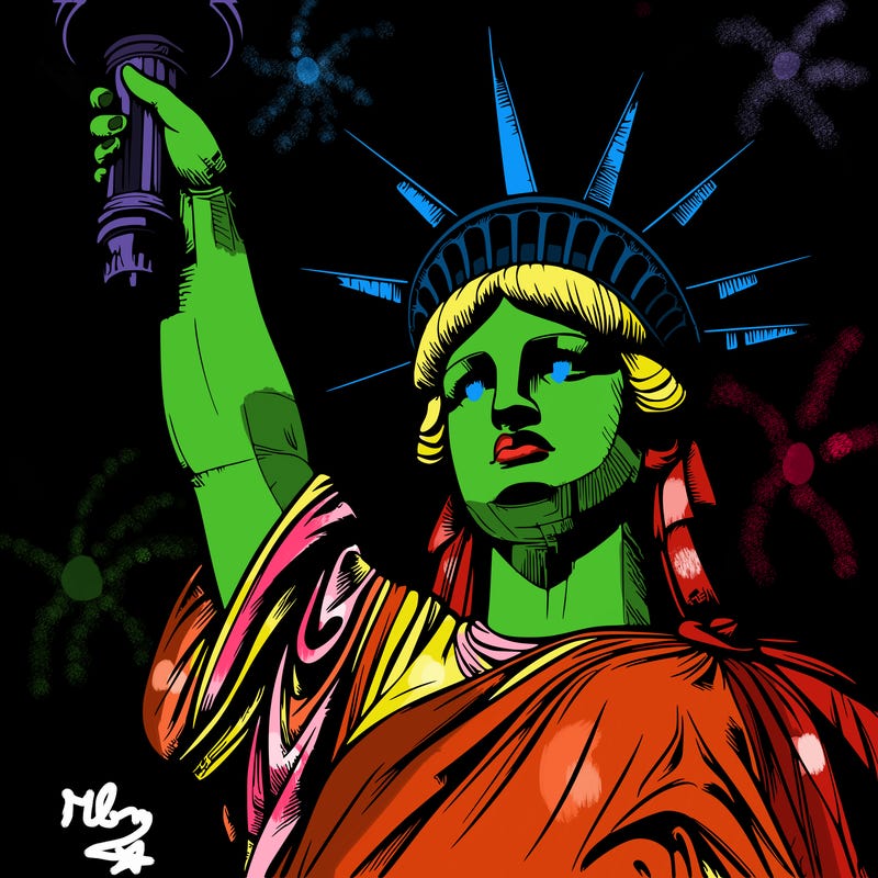 realistic statue of liberty