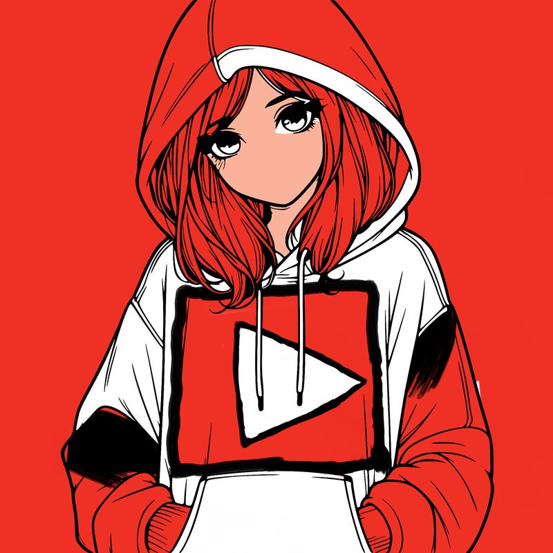 realistic girl in and oversized hoodie