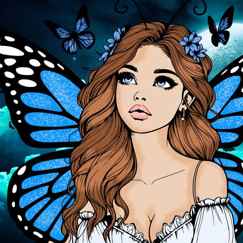butterfly fairy realistic girl