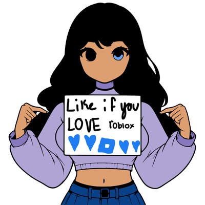 girl holding a blank sign in a long sleeve crop top