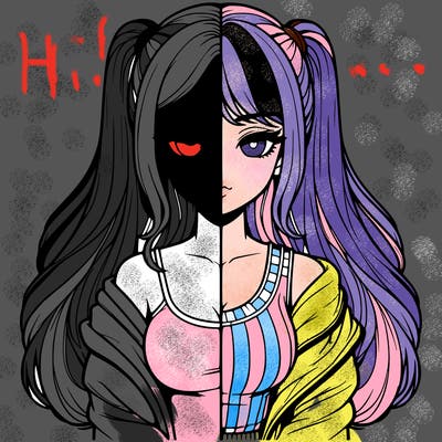 realistic girl split