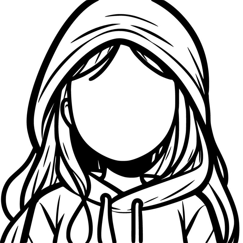 faceless girl with hoodie