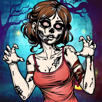 realistic zombie girl