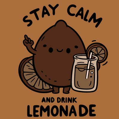stay calm and drink lemonade