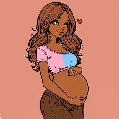 realistic pregnant girl