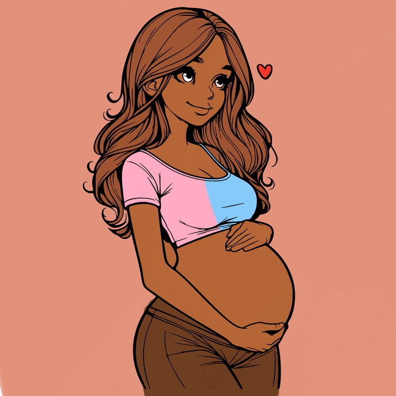realistic pregnant girl
