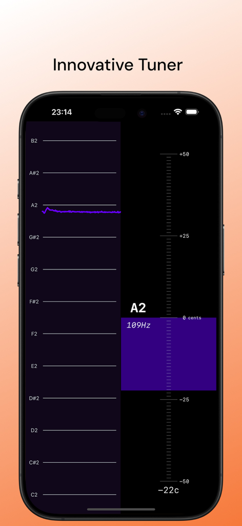 Pitch Diagram: Vocal Tuner - A professional vocal tuner interface showing a real-time pitch graph and frequency analysis for a singer