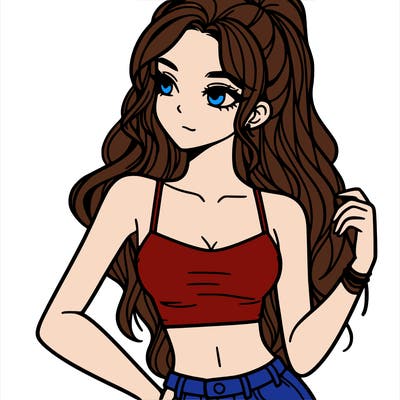 girl in crop top
