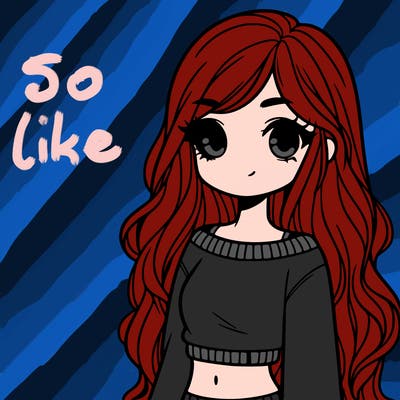 girl with long hair and a crop top with a sweater