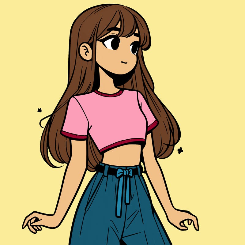 girl in a cute crop top