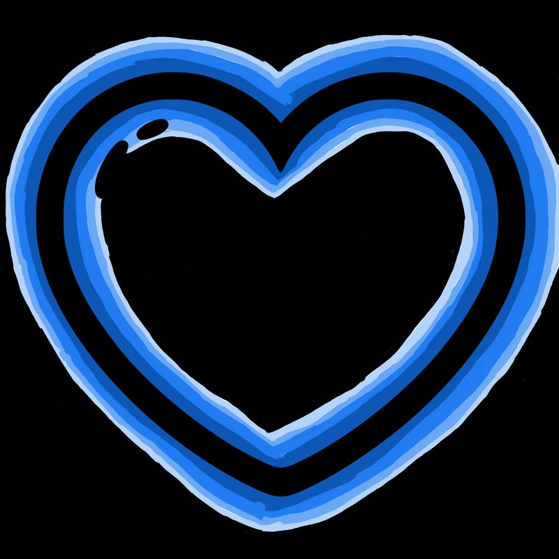 a blank heart