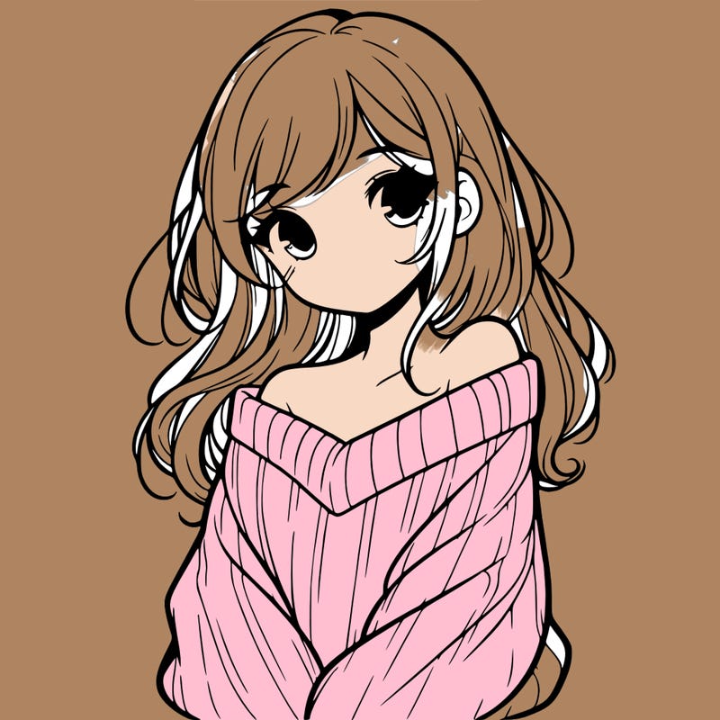 shy pretty girl wearing a sweater that is falling off one shoulder portrait