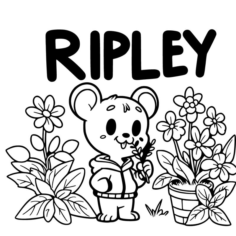 the name ripley with flowers
