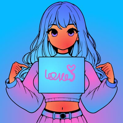 girl holding a blank sign in a long sleeve crop top