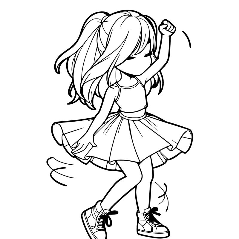 realistic girl danceing