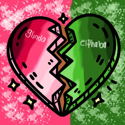 split in half heart