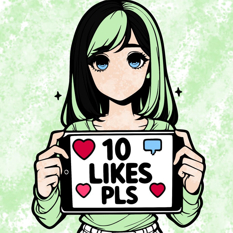 realalistic girl holding a sign that says 10 like pls
