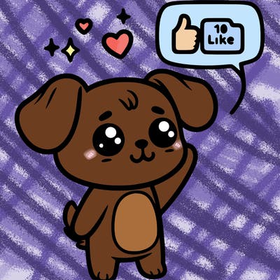 cute animal asking for 10 likes