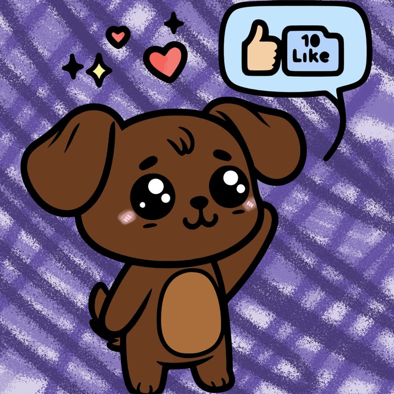 cute animal asking for 10 likes