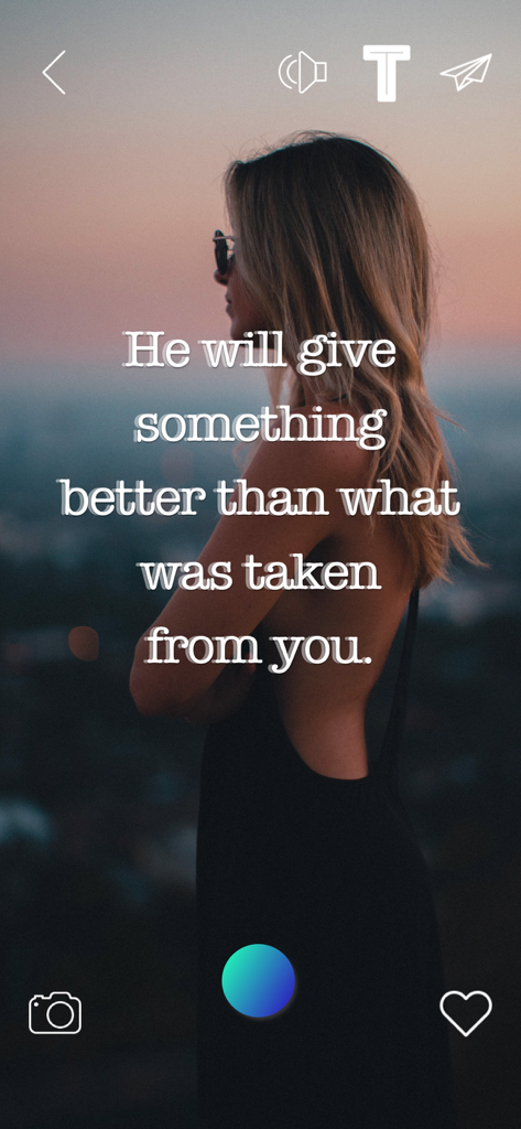 Motivation Daily Quote Widget - Motivational quote on a sunset background in the Motivation app