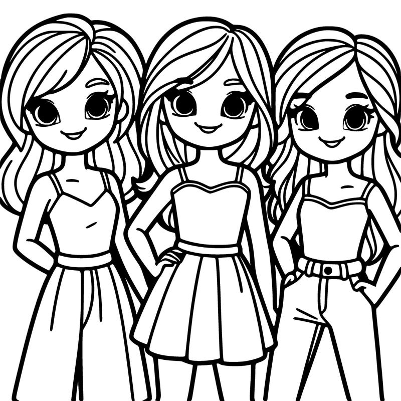trio of girls