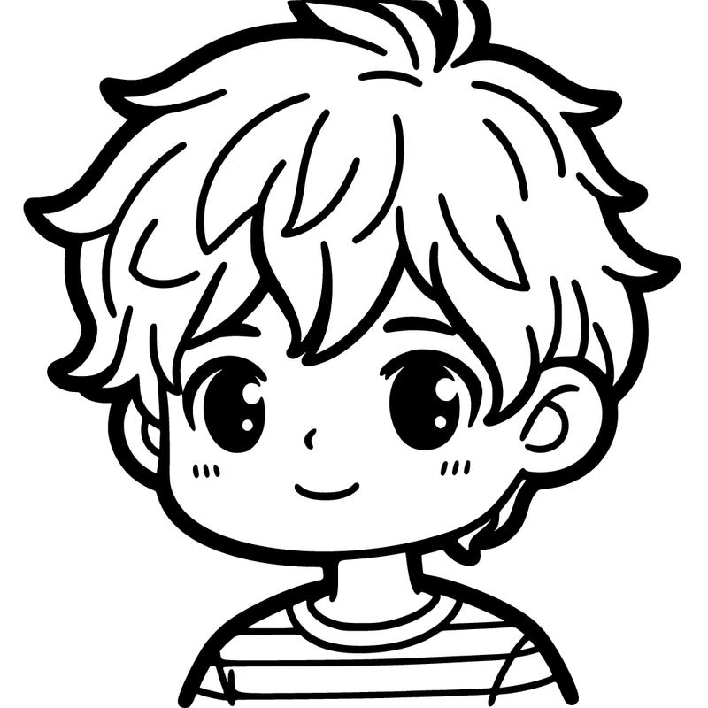 boy with medium length hair