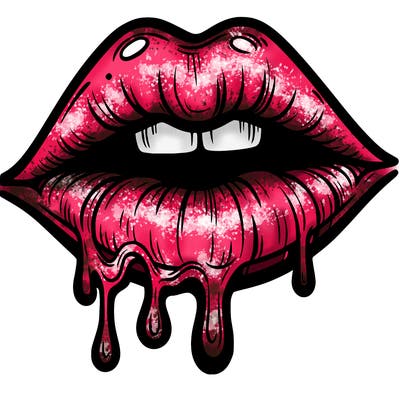 lips that look realistic and drip