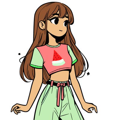 girl in a cute crop top