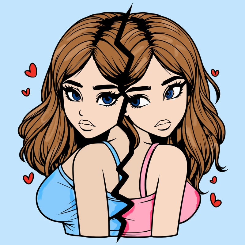 realistic girl split