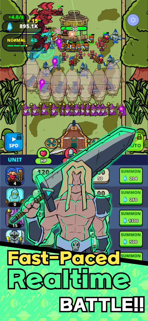 Space Napoleon: RTS - A game screenshot of Space Napoleon RTS showing hand drawn units and a hero character in a fast paced realtime battle