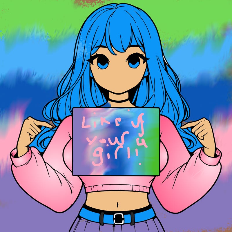 girl holding a blank sign in a long sleeve crop top