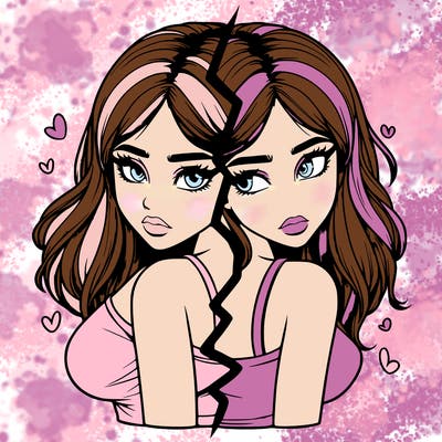 realistic girl split