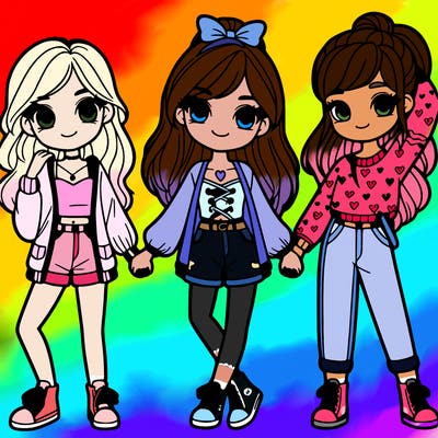 best friends trio girls