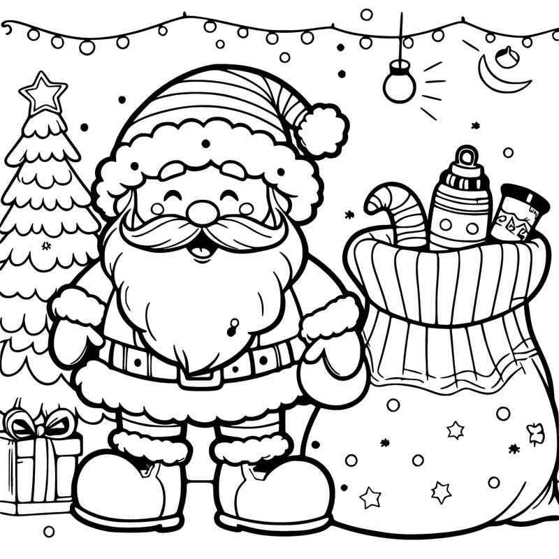 santa coloring