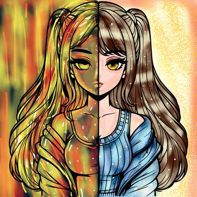 realistic girl split