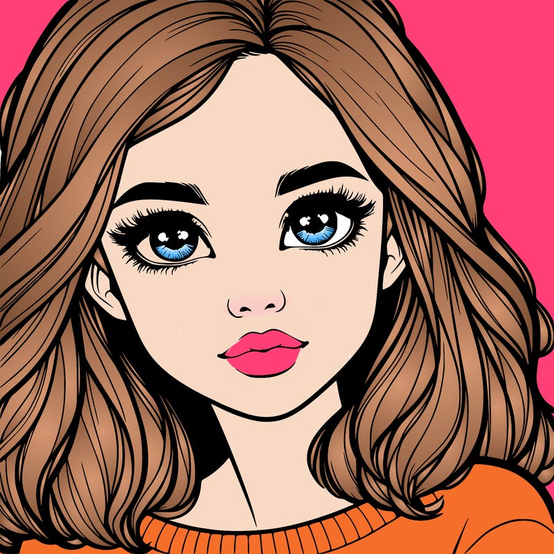 realistic girl whith cute eyes