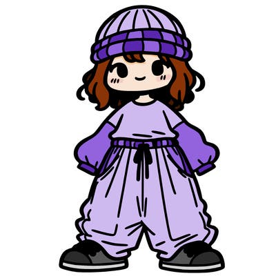 girl with baggy clothes