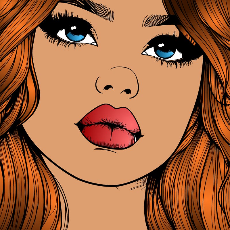 really realistic girl with lips