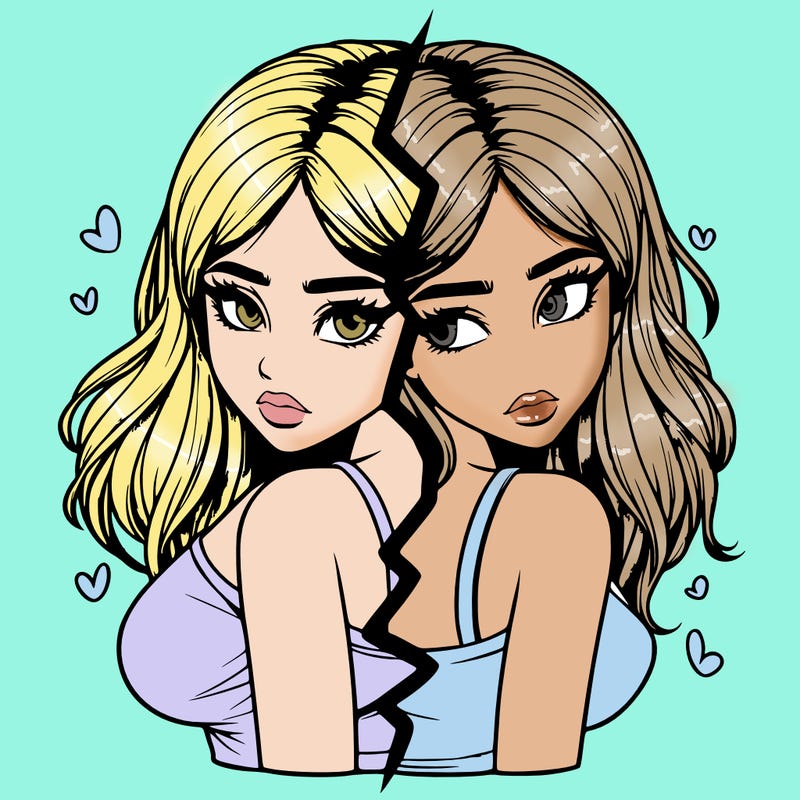 realistic girl split