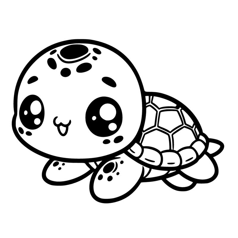 cute chibi sea turtle