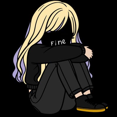 a girl  after a breakup