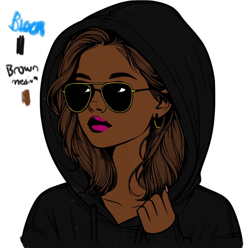 realistic teenage girl, wearing a hoodie and sunglasses