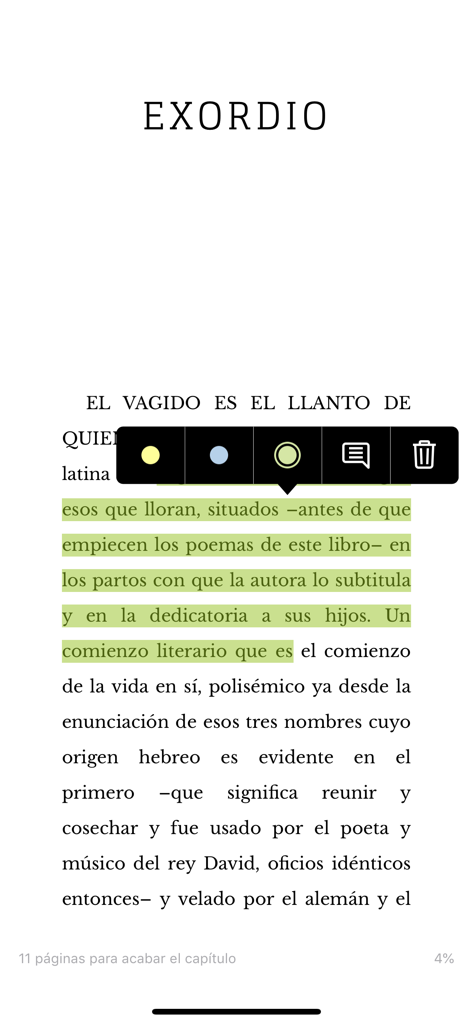 BPDigital app e-reader interface showing highlighted text and annotation tools