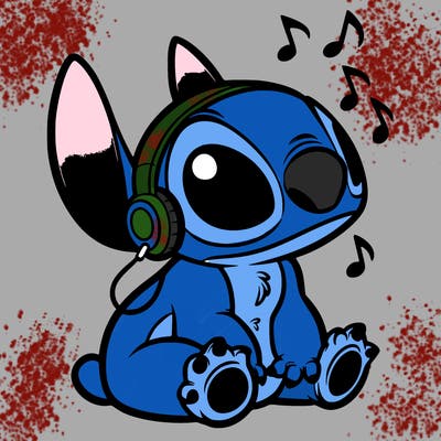stitch listening to music
