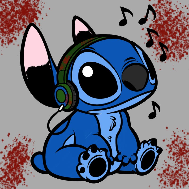stitch listening to music