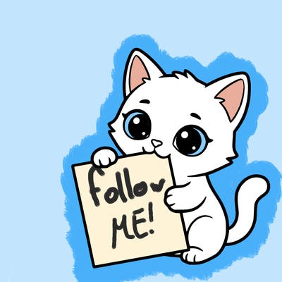 a small cat with a blank sheet of paper in its hand. the cat is sooooooo cute!