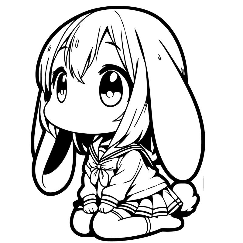an anime style rabbit