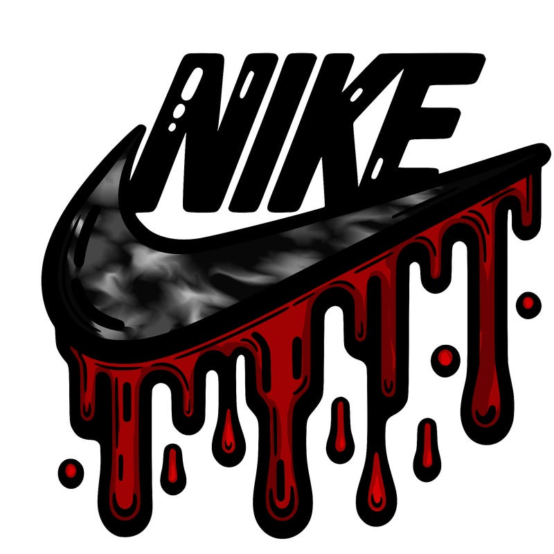 dripping nike logo
